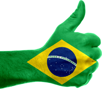 Brazilian Flag Thumbs Up